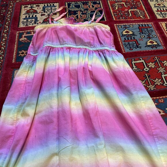 Angeles  Kids Girls Pastel Rainbow Sleeveless Dress Size 11-12yrs-Great Shape! - Picture 1 of 4